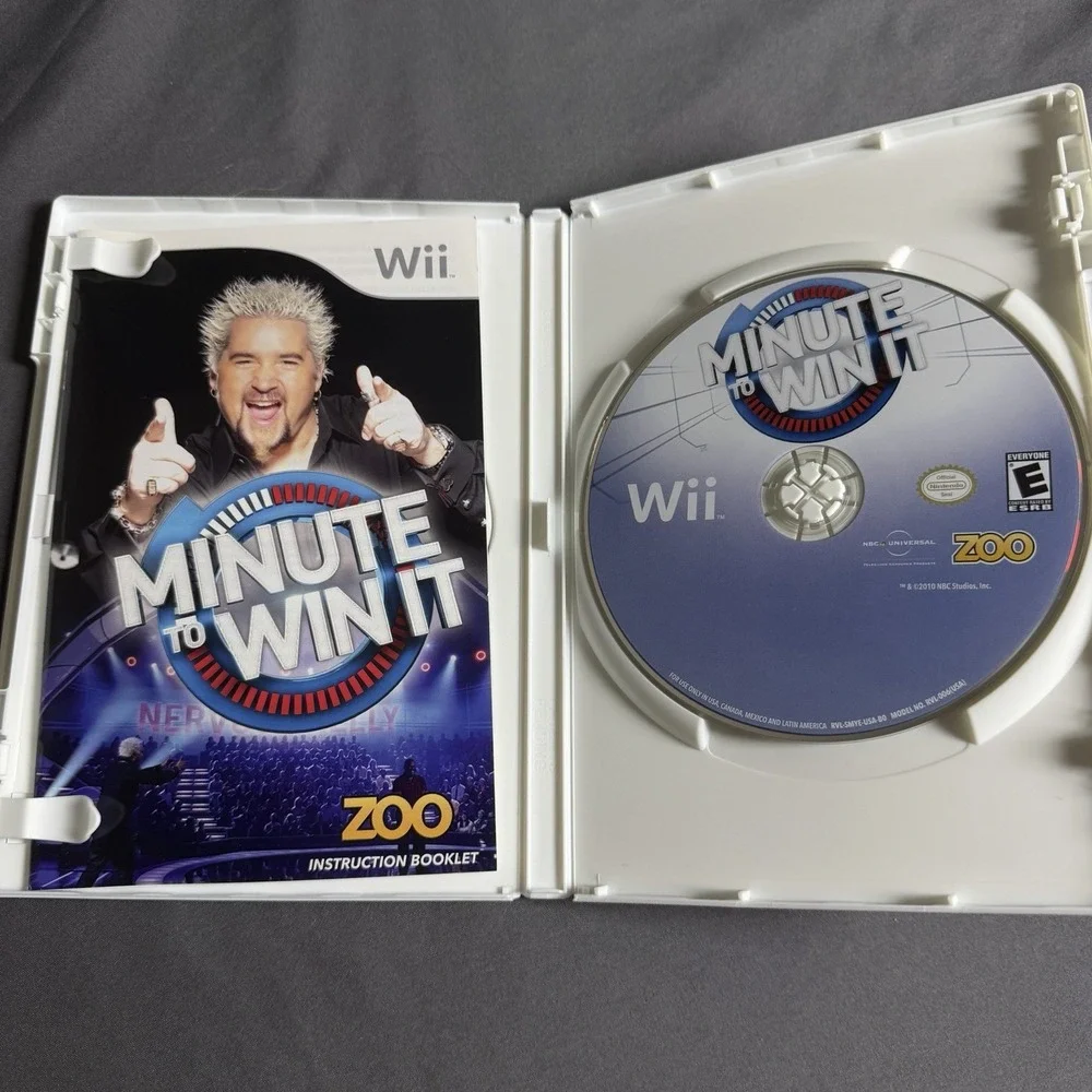Minute‎ To Win It - Nintendo Wii Game Guy Fieri